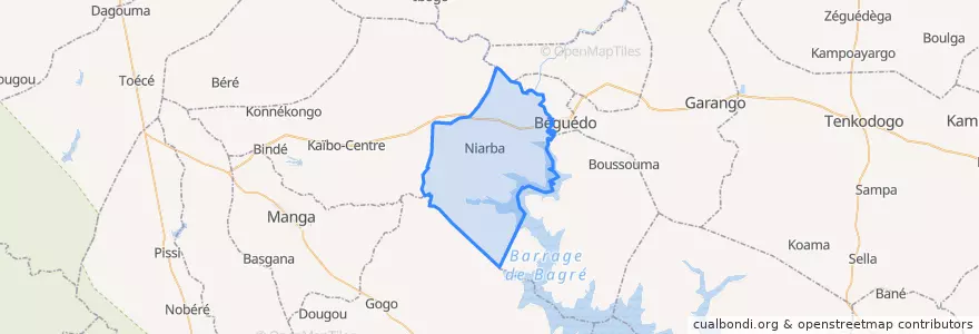 Mapa de ubicacion de Niaogho.