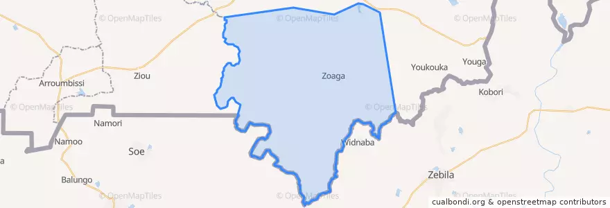 Mapa de ubicacion de Zoaga.