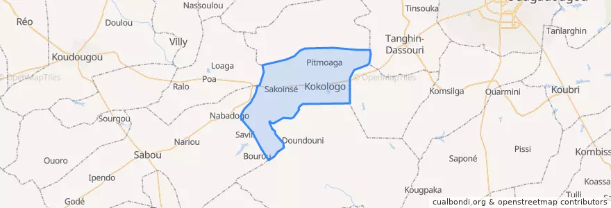 Mapa de ubicacion de Kokologo.