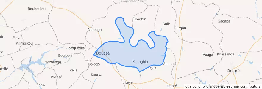 Mapa de ubicacion de Boussé.