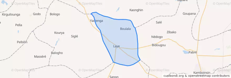 Mapa de ubicacion de Laye.
