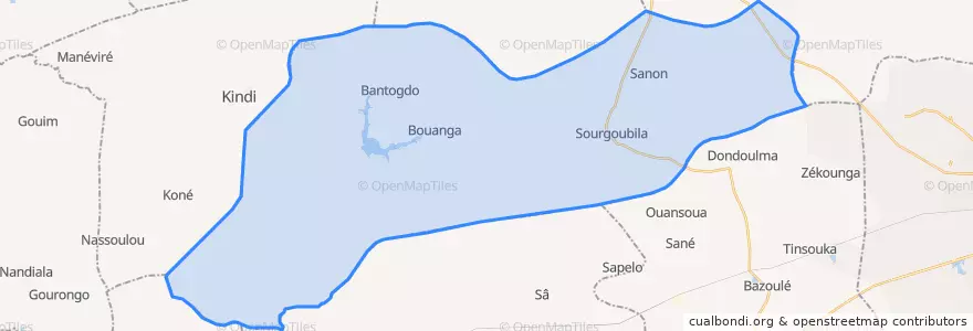 Mapa de ubicacion de Sourgoubila.