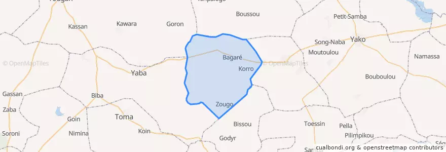 Mapa de ubicacion de Bagaré.