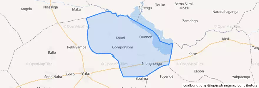 Mapa de ubicacion de Gomponsom.