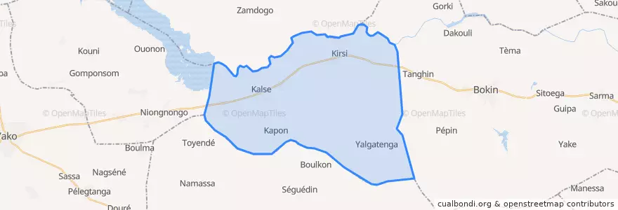 Mapa de ubicacion de Kirsi.