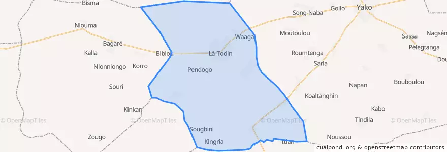 Mapa de ubicacion de Lâ-Todin.