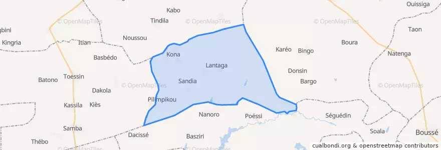 Mapa de ubicacion de Pilimpikou.