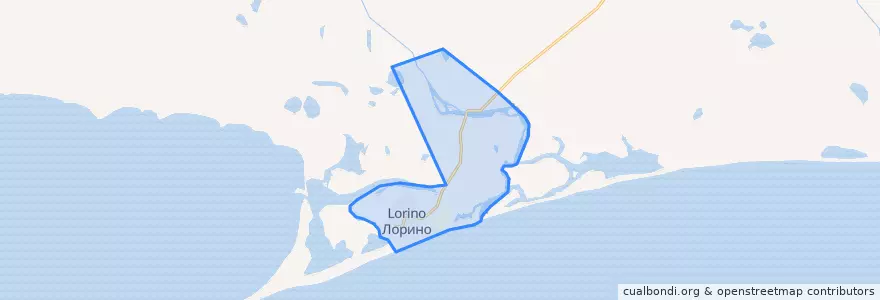 Mapa de ubicacion de сельское поселение Лорино.