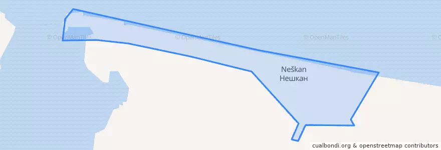 Mapa de ubicacion de сельское поселение Нешкан.