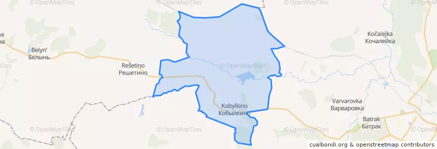 Mapa de ubicacion de Кобылкинский сельсовет.