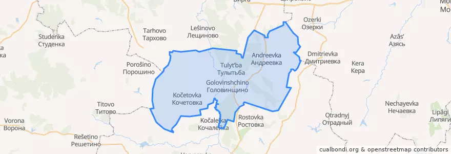Mapa de ubicacion de Головинщинский сельсовет.