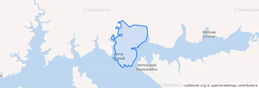Mapa de ubicacion de Горненский сельсовет.