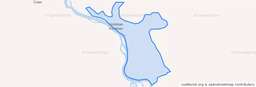 Mapa de ubicacion de Умлеканский сельсовет.