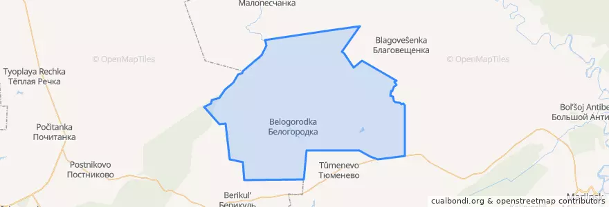 Mapa de ubicacion de Белогородское сельское поселение.