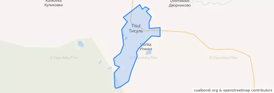 Mapa de ubicacion de Тисульское городское поселение.