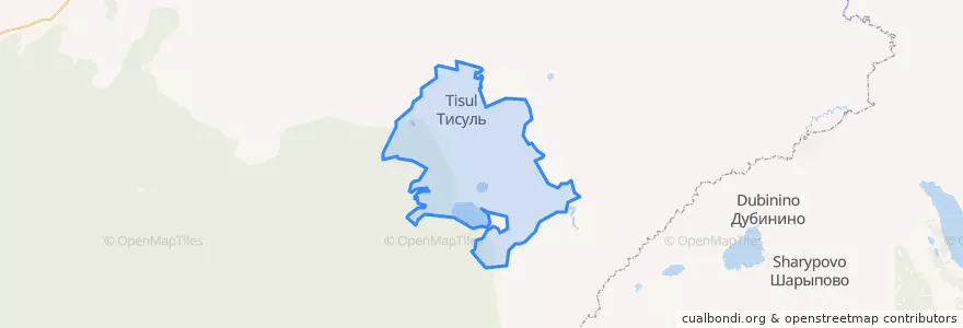 Mapa de ubicacion de Утинское сельское поселение.