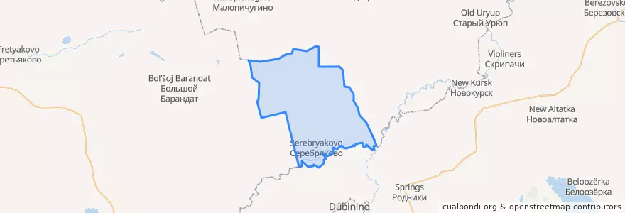 Mapa de ubicacion de Серебряковское сельское поселение.