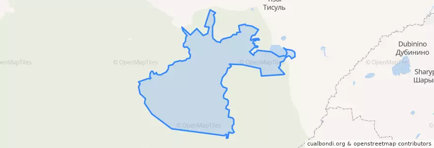 Mapa de ubicacion de Комсомольское городское поселение.