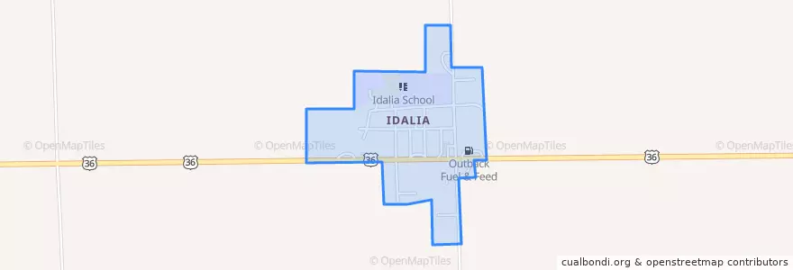 Mapa de ubicacion de Idalia.