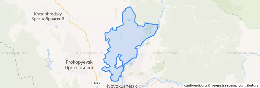 Mapa de ubicacion de Красулинское сельское поселение.
