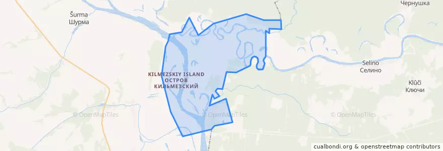 Mapa de ubicacion de Донауровское сельское поселение.