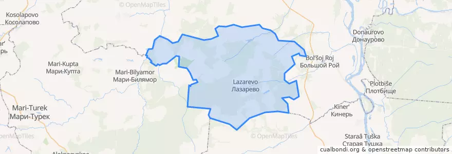Mapa de ubicacion de Лазаревское сельское поселение.