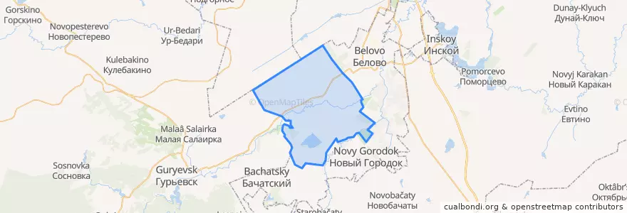 Mapa de ubicacion de Бековское сельское поселение.