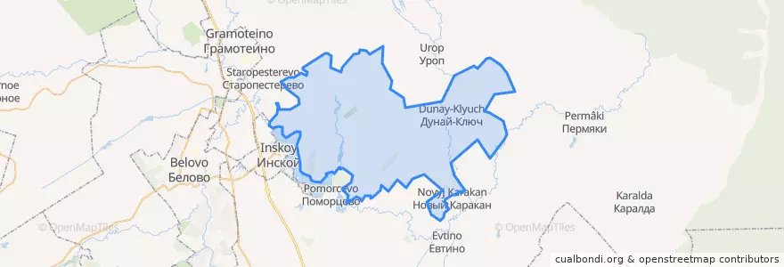 Mapa de ubicacion de Менчерепское сельское поселение.