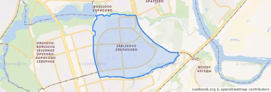 Mapa de ubicacion de Zyablikovo District.