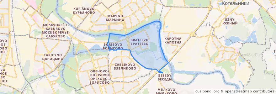 Mapa de ubicacion de Brateyevo District.