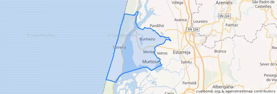 Mapa de ubicacion de Murtosa.