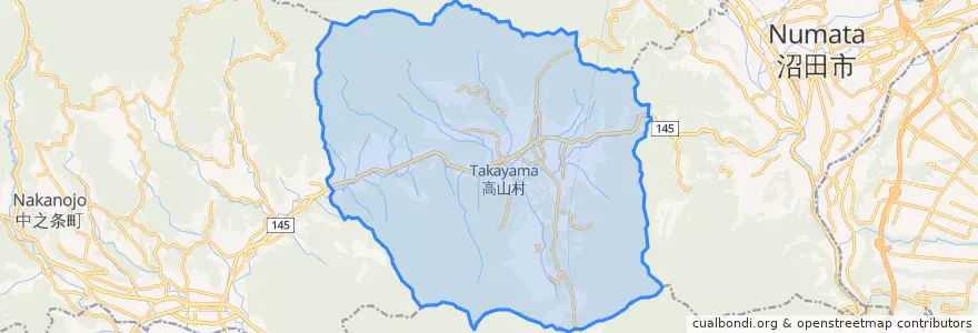 Mapa de ubicacion de Takayama.