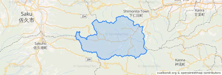 Mapa de ubicacion de 南牧村.