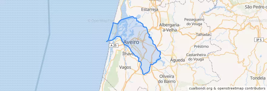 Mapa de ubicacion de Aveiro.