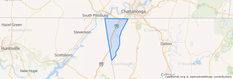 Mapa de ubicacion de Dade County.