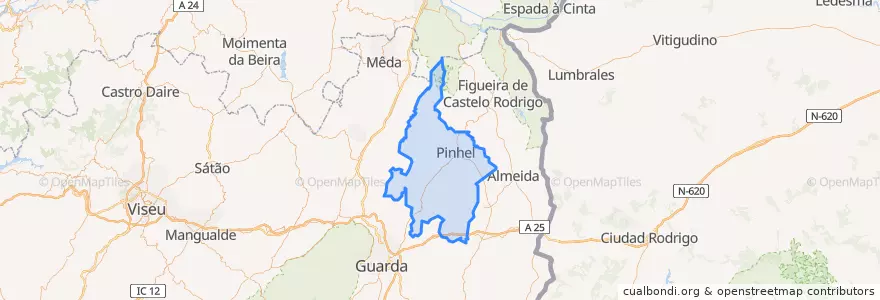 Mapa de ubicacion de Pinhel.