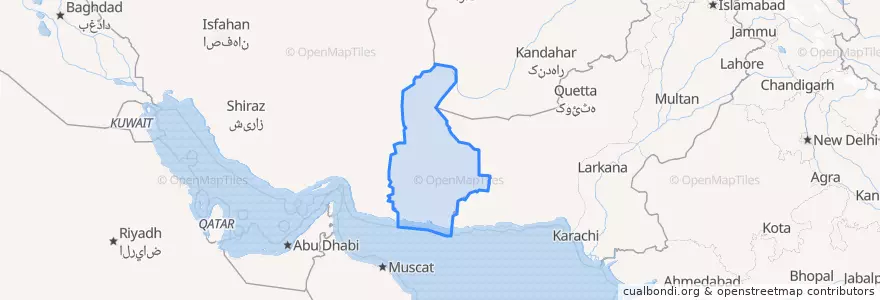 Mapa de ubicacion de استان سیستان و بلوچستان.