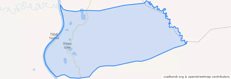 Mapa de ubicacion de Шеинский наслег.