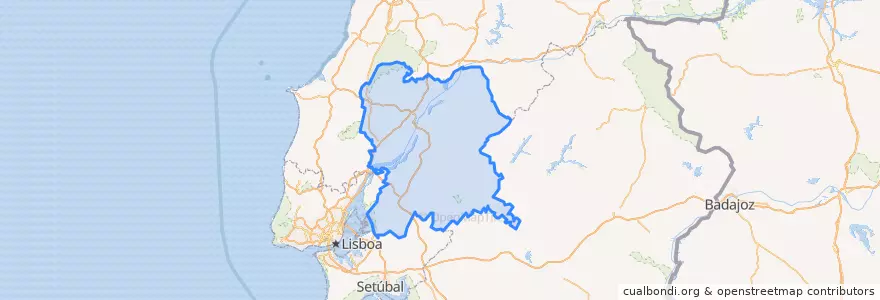 Mapa de ubicacion de Lezíria do Tejo.