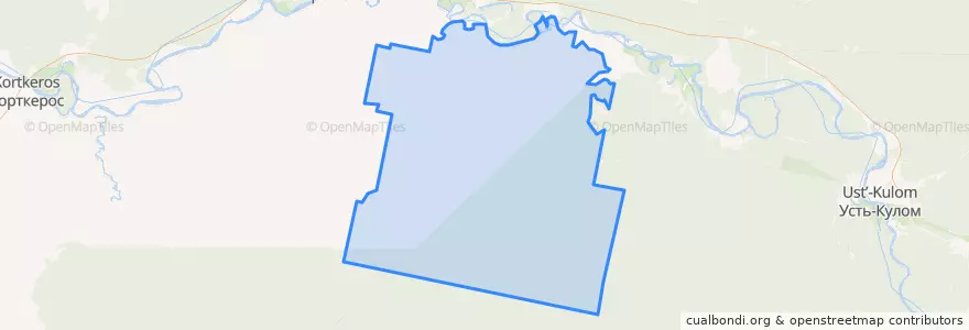 Mapa de ubicacion de сельское поселение Керес.