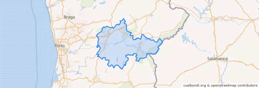 Mapa de ubicacion de Douro.