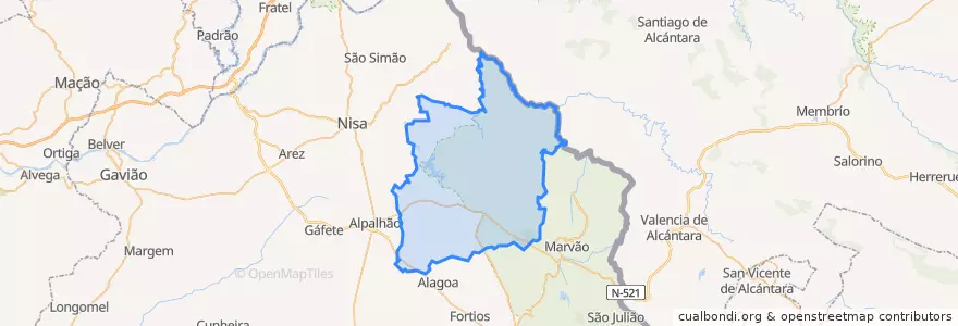 Mapa de ubicacion de Castelo de Vide.