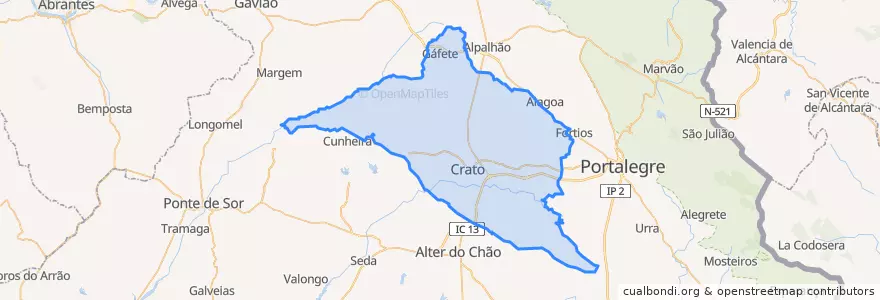 Mapa de ubicacion de Crato.