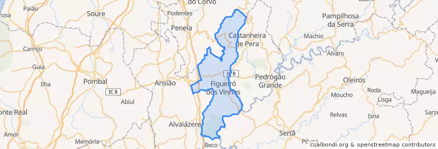 Mapa de ubicacion de Figueiró dos Vinhos.