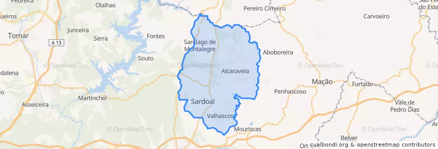 Mapa de ubicacion de Sardoal.