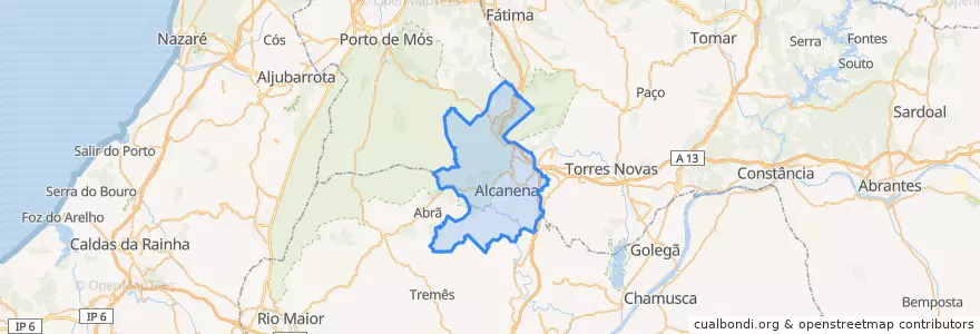 Mapa de ubicacion de Alcanena.