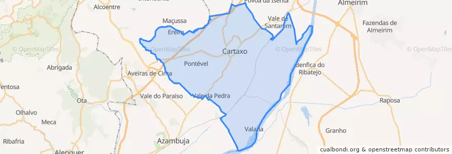 Mapa de ubicacion de Cartaxo.