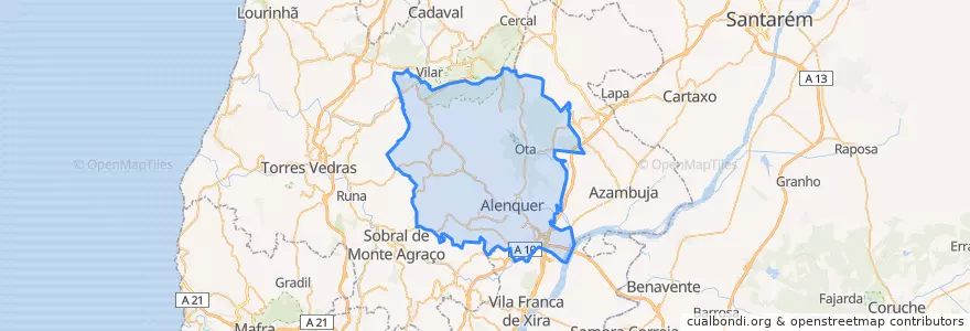 Mapa de ubicacion de Alenquer.