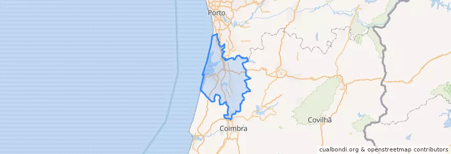 Mapa de ubicacion de Baixo Vouga.