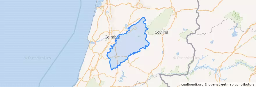Mapa de ubicacion de Pinhal Interior Norte.